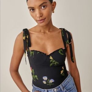 Reformation Blanca Top in Night Bloom *NEW*